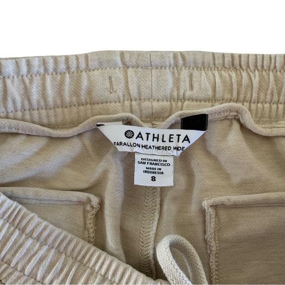 Athleta Farallon Heathered Wide Leg Crop Size 8 - Picture 6 of 7